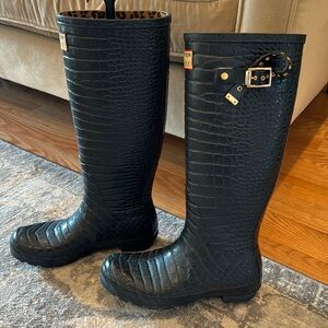 Hunter x Jimmy Choo Croc Boots